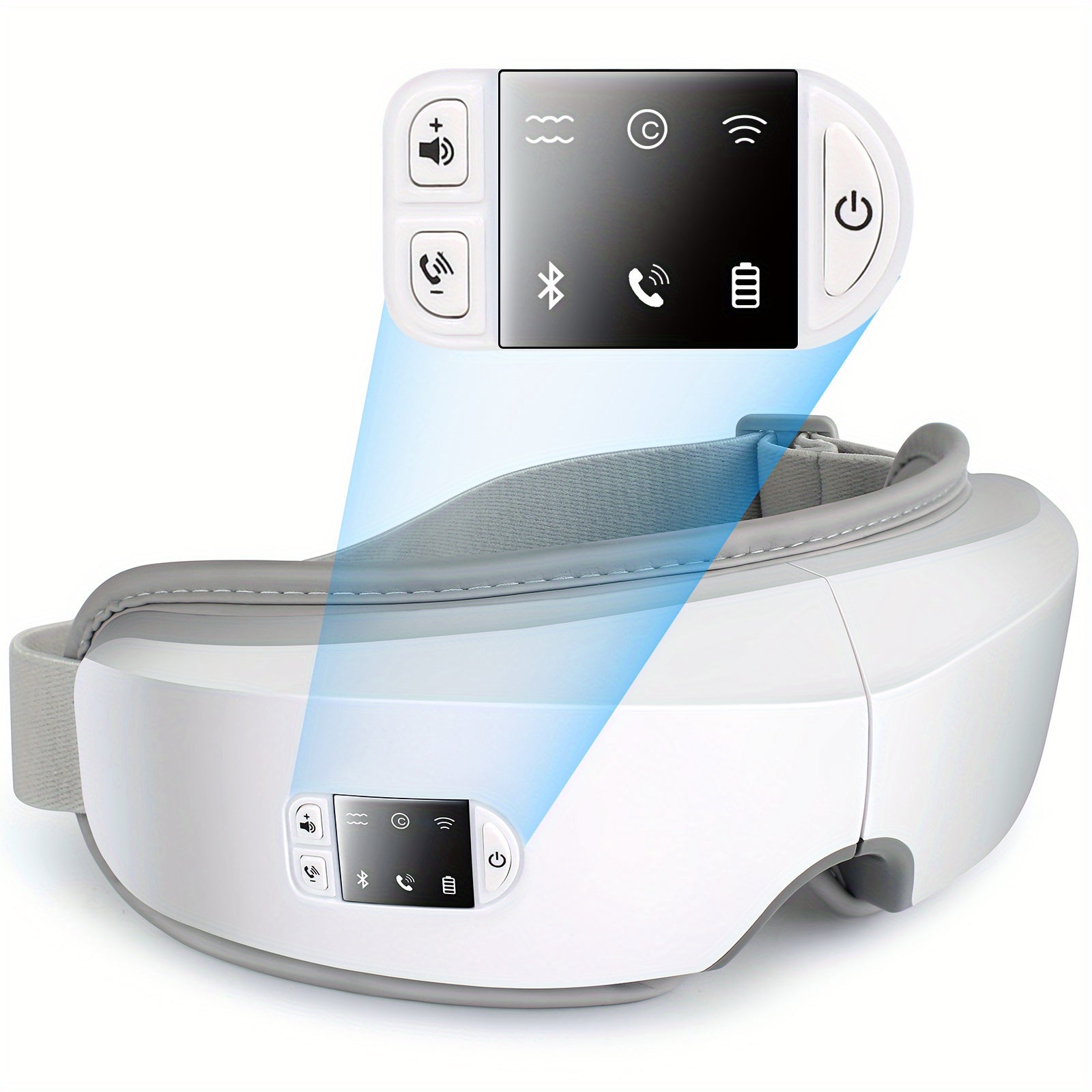 Rechargeable 4D Eye Massager with Heat Vibration Music Formaldehyde-Free Spa Device