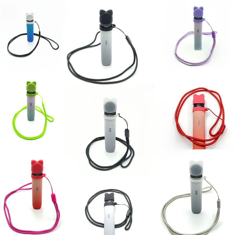 Cute Bunny Silicone Dust Cap Universal Fit Durable Accessory with Lanyard