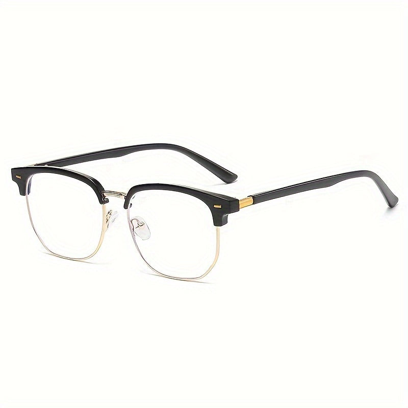 Men's Semi-Frame Sunglasses with Light-Induced Color-Changing Lenses Retro Style for Casual Wear