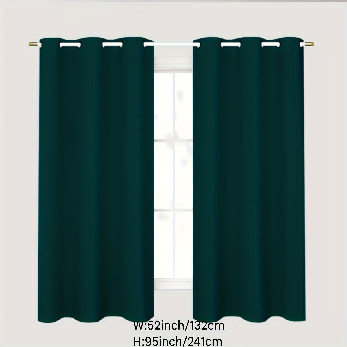 Gray Blackout Curtains for Bedroom Living Room Thermal Insulation Noise Reduction 1PC