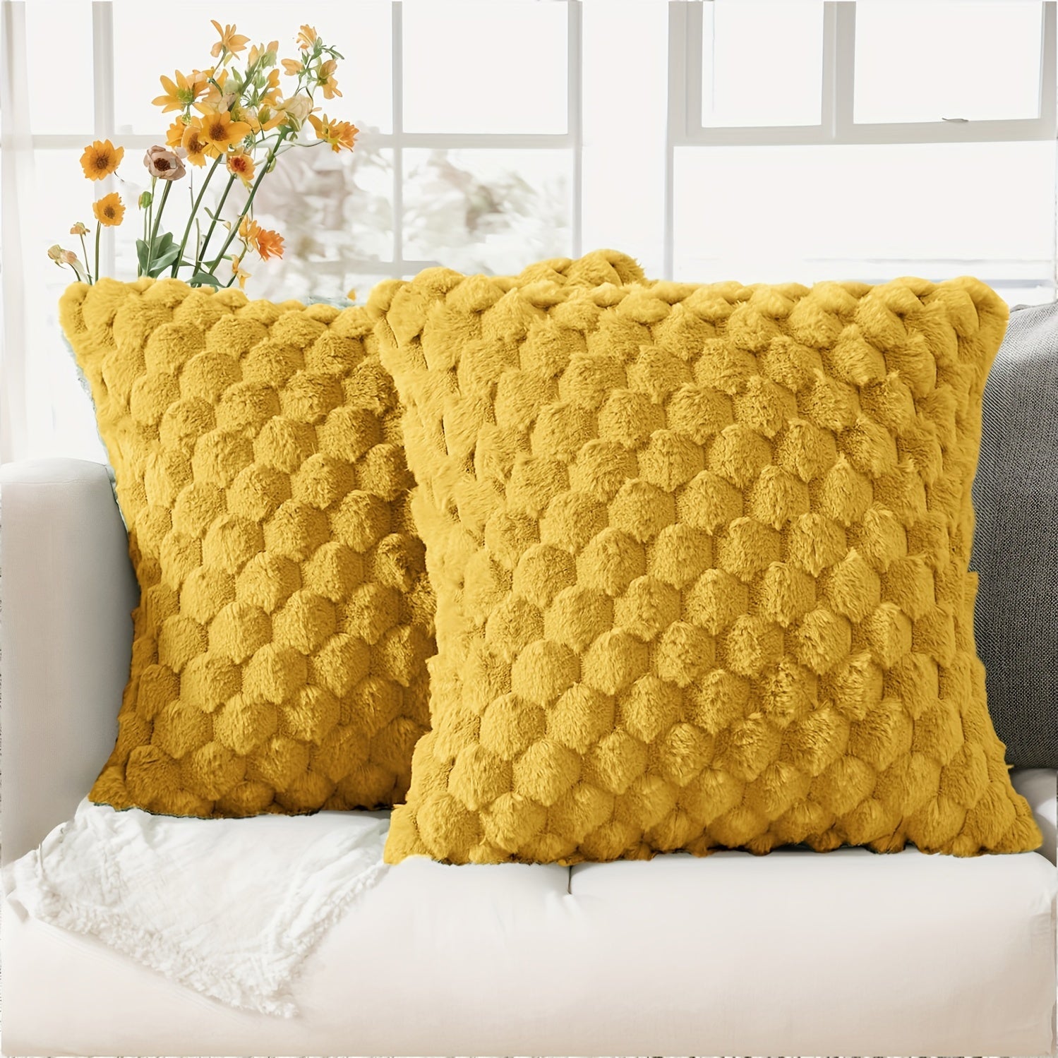 Dekorativ yostiq qopqog'i bej rangli geometrik 12x20 18x18 dyuymli divan, kreslo, yotoqxona uchun