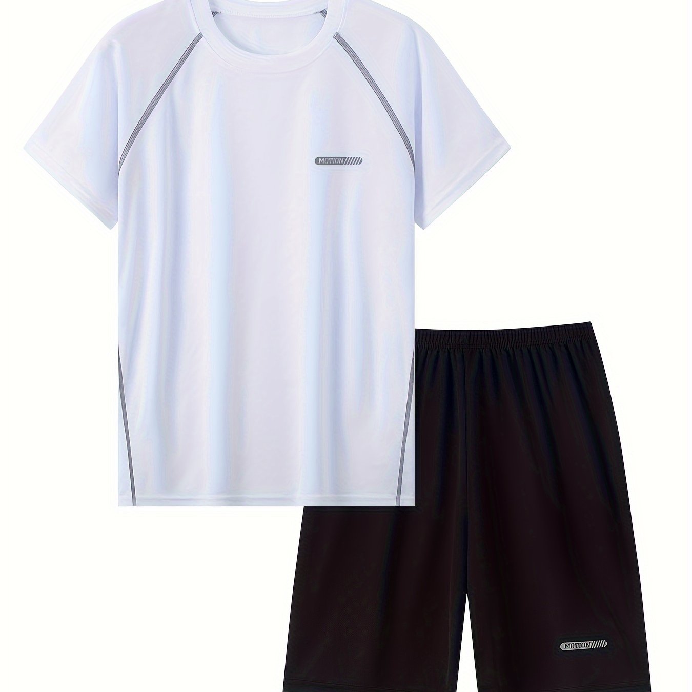 Boys Summer Athletic Set 13-16 Quick-Dry Polyester T-Shirt and Shorts Casual