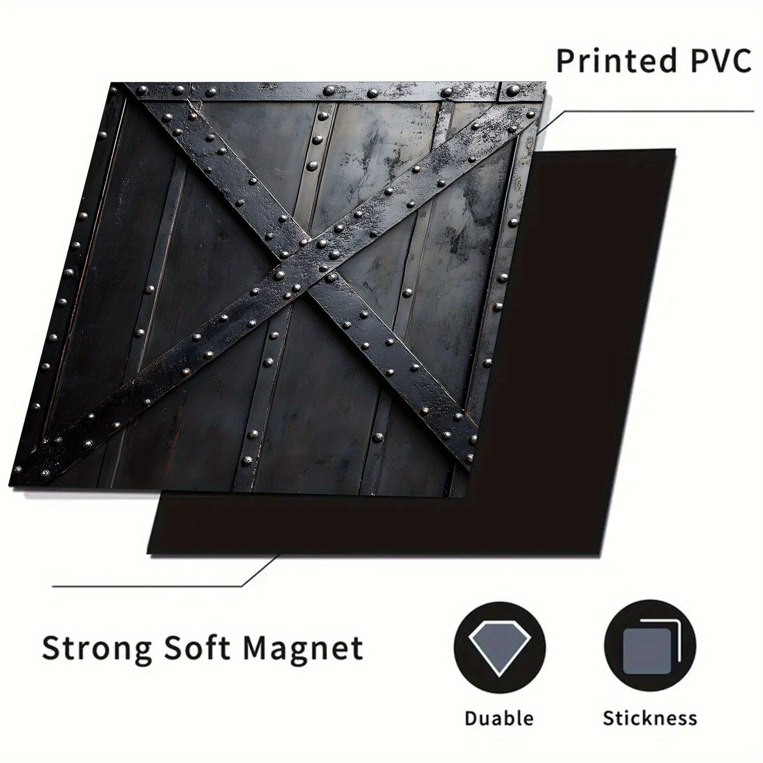 Sanoat vintli temir eshik magnit qopqog'i, suv o'tkazmaydigan, issiqlikka chidamli 58.5x65cm