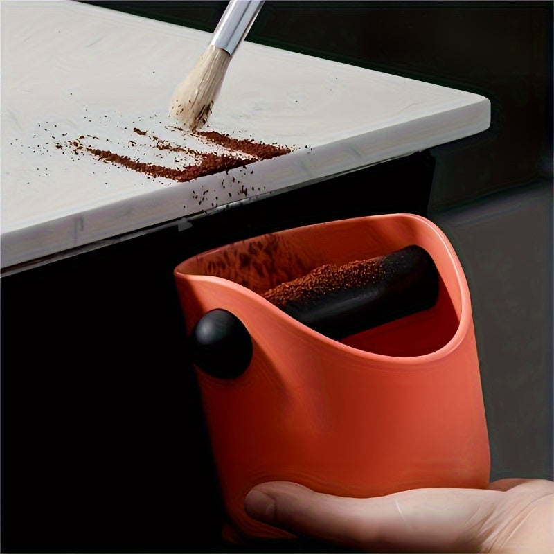 Semi-Automatic Coffee Grounds Bin Espresso Knock Box with ABS Plastic, Easy to Clean