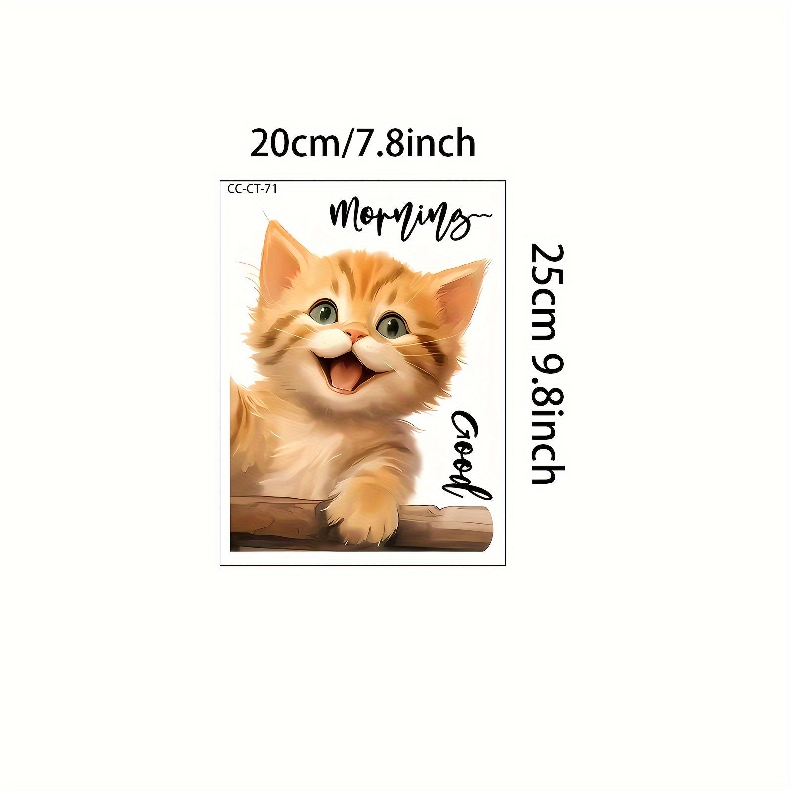 Eclectic Cat Window Sticker Self-Adhesive PVC Reusable Decorative Decal