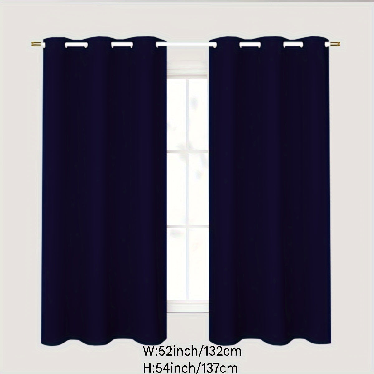 Gray Blackout Curtains for Bedroom Living Room Thermal Insulation Noise Reduction 1PC