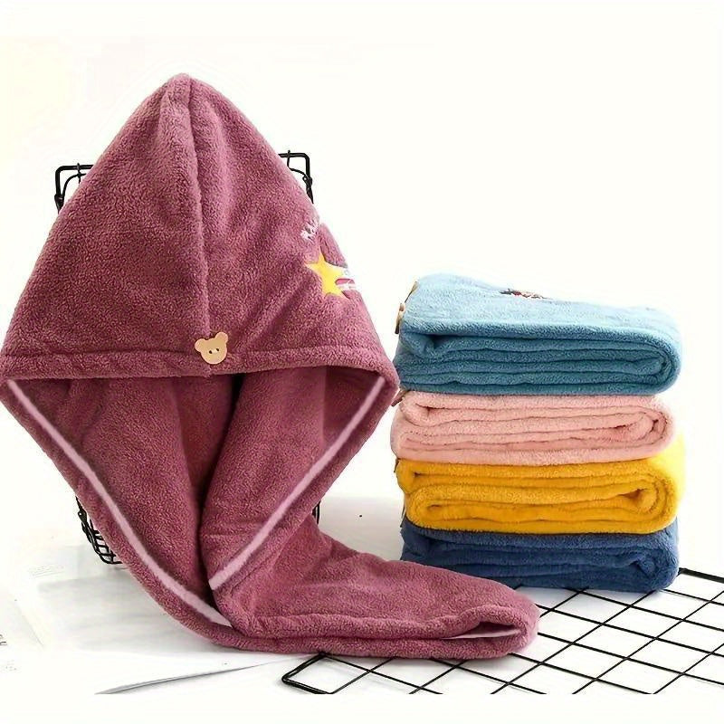 Absorbent Microfiber Hair Towel Wrap for Long Curly Thick Hair Fast Drying