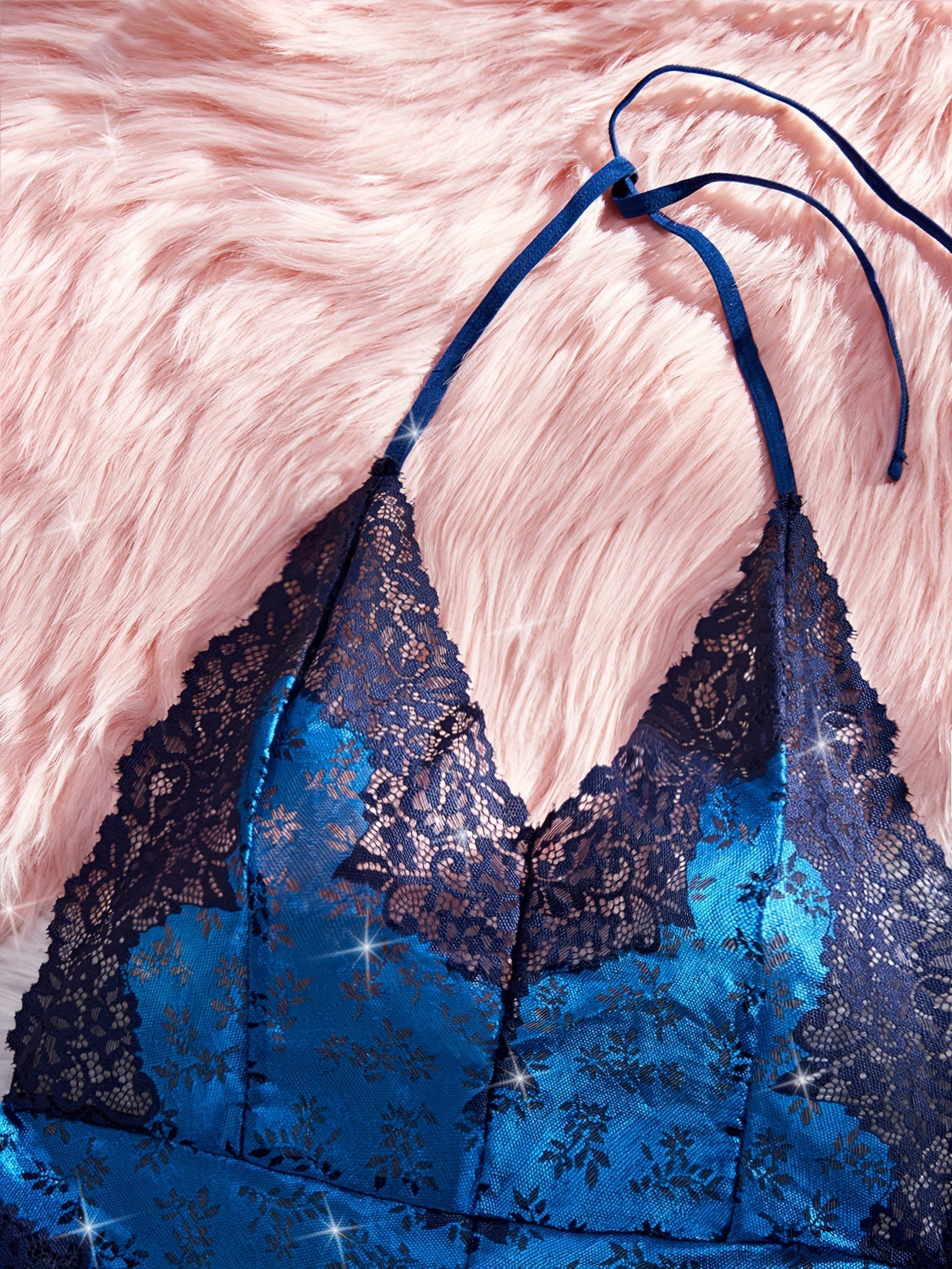 Women's Lace-Up Bodysuit with Sheer Back and Open Crotch