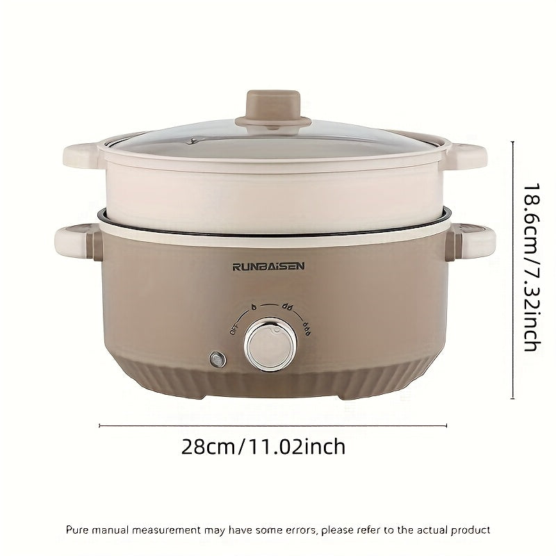 28 см Двухслойная антипригарная электрическая вок-машина многофункциональный кухонный горшок для дома, общежития, вечеринок