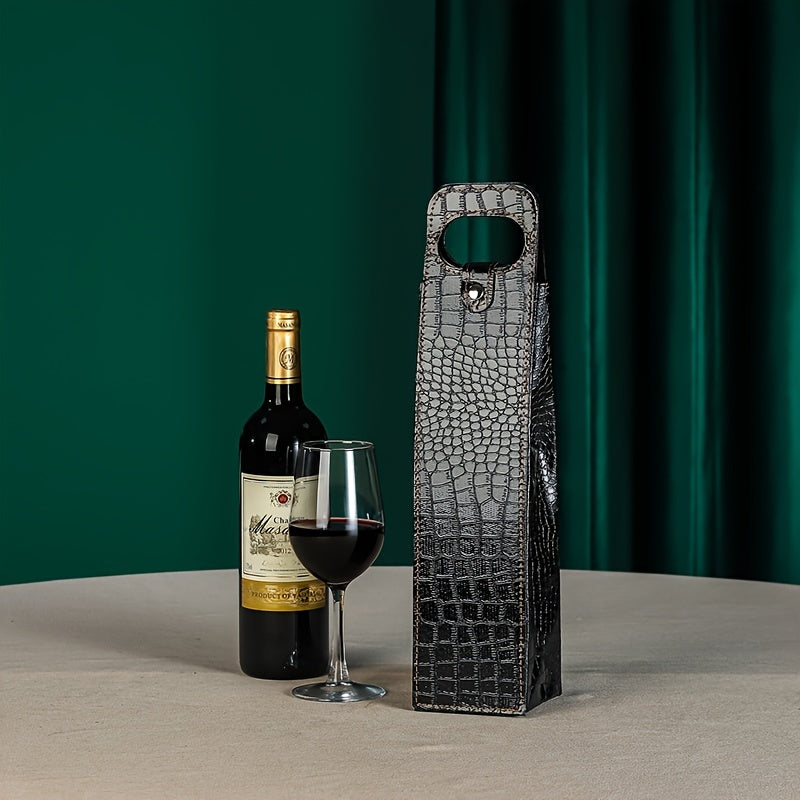 Luxury Felt Wine Carrier Bag Vegan-Friendly Festive Giftable