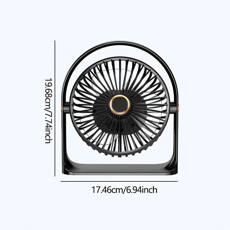 Mini Desktop 5-Speed Electric Fan with USB Charging for Bedroom Office Dorm Outdoor