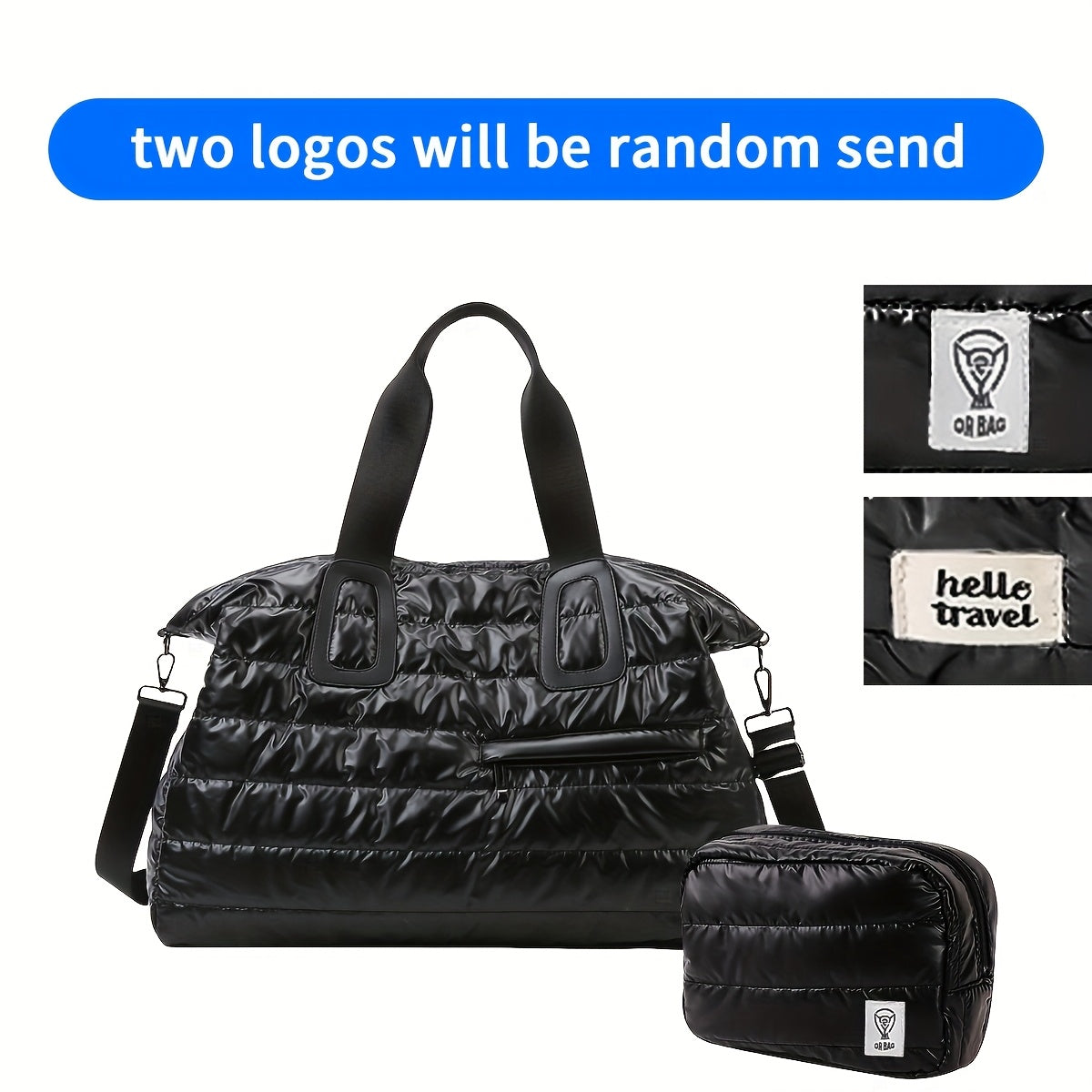 Bolsa de hombro de tela Oxford impermeable con gran capacidad y pequeño almacenamiento interno para viajes informales y desplazamientos