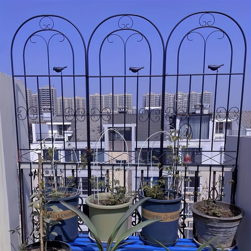 Qora metalldan yasalgan ko'tarilish o'simliklarini qo'llab-quvvatlash standi, gül va gullar uchun bog' bog'ich dekoratsiyasi