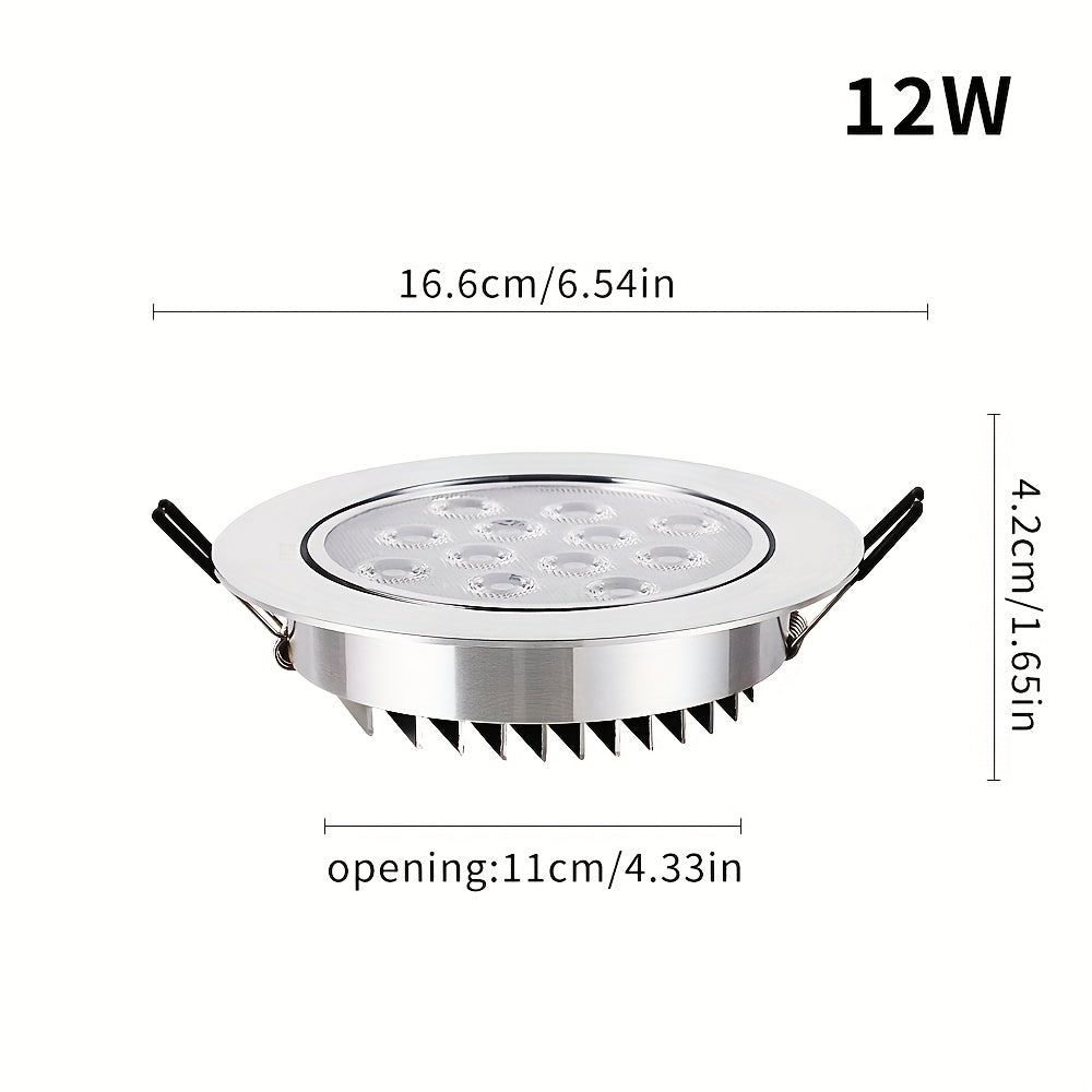 Recessed LED Ceiling Lights 3W 7W 12W Energy-Efficient Metal Panel for Office Hotel Mall Home