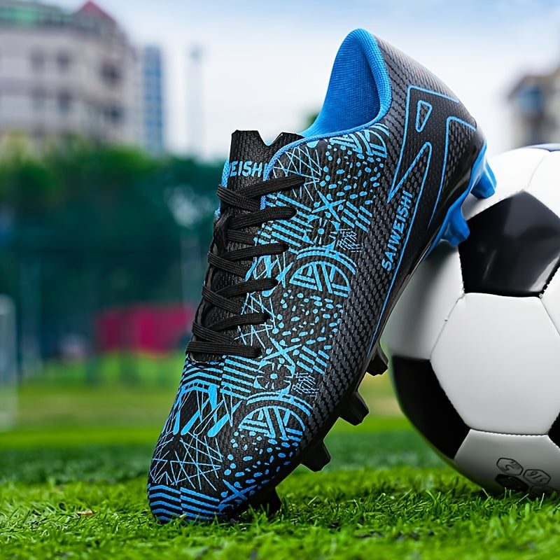 Men's Street Style Waterproof Lightweight Non-Slip Soccer Cleats for All-Season Outdoor Sports
