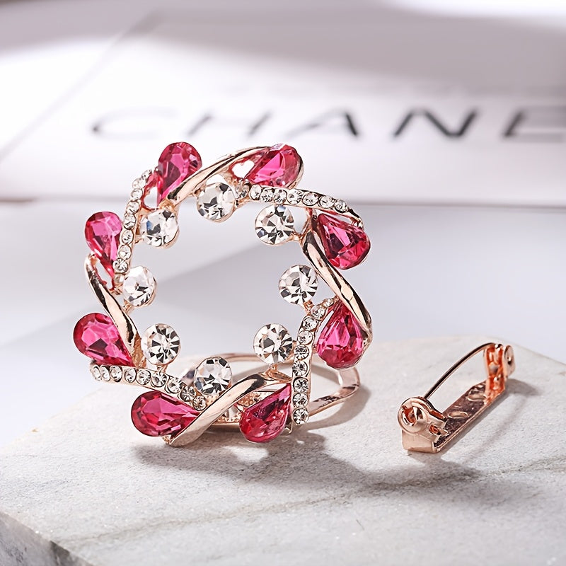 Women's Rhinestone Scarf Clips Safety Pin Fashion Accessory Gift