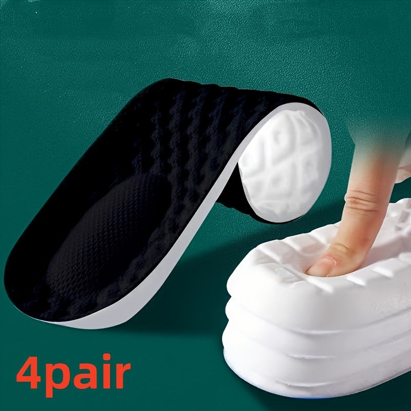 Unisex Sports Shoe Insoles Soft Shock Absorption Arch Support 1-4 Pairs