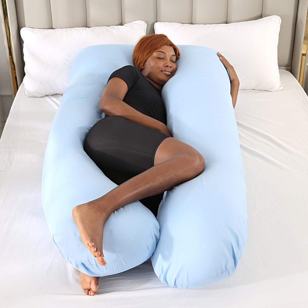 U-Shaped Maternity Pillow with Detachable Cotton Cover for Pregnant Women Support