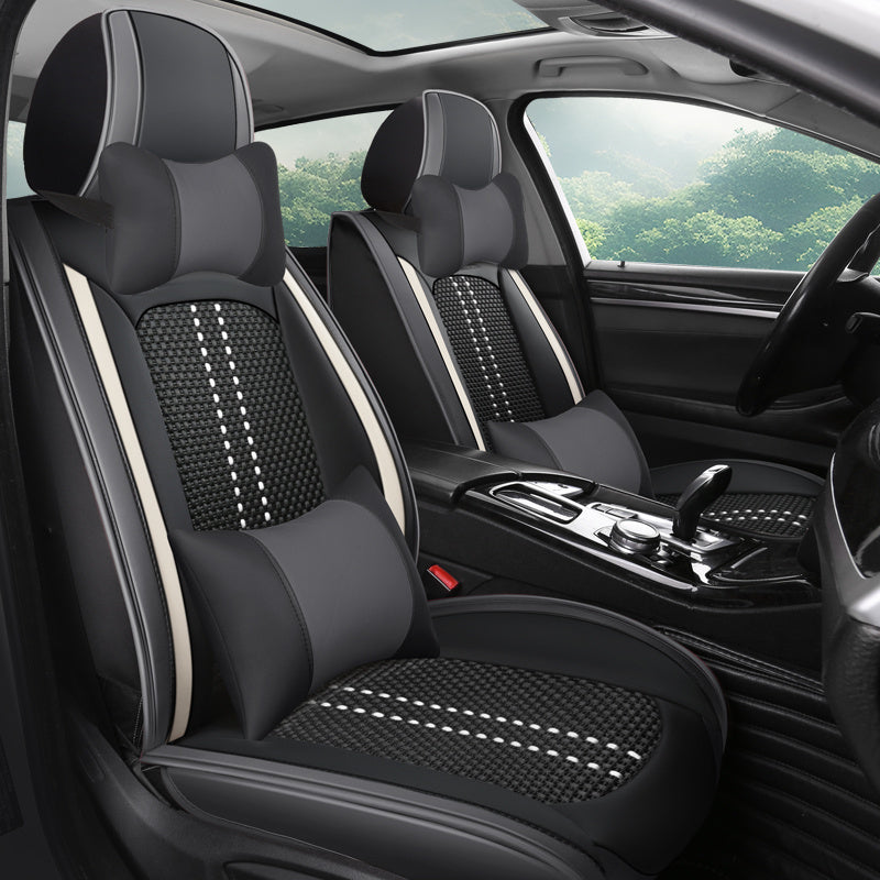 Universal Waterproof Faux Leather 5-Seat Car Seat Covers All-Season Protectors