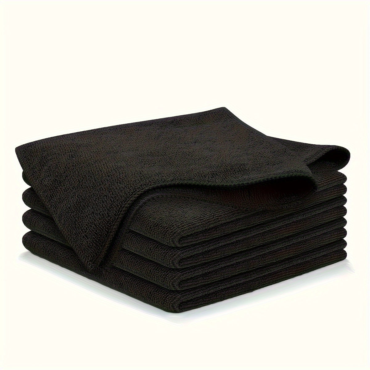 Set of 5/10/20/50 Black Flat Cleaning Cloths Soft Quick-Drying Absorbent