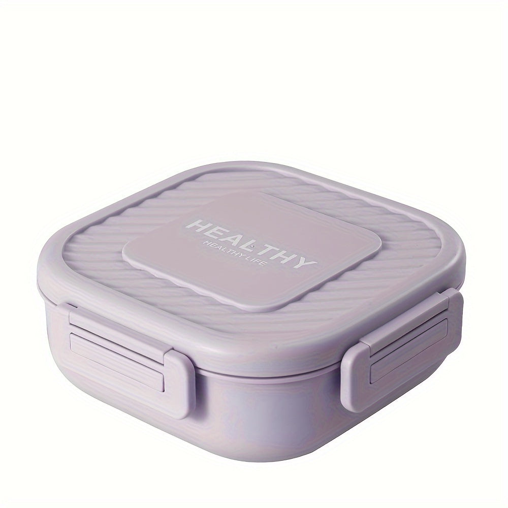 Plastic Square Grid Lunch Box for One with Leakproof Design for Outdoor and Fruit Salad Storage