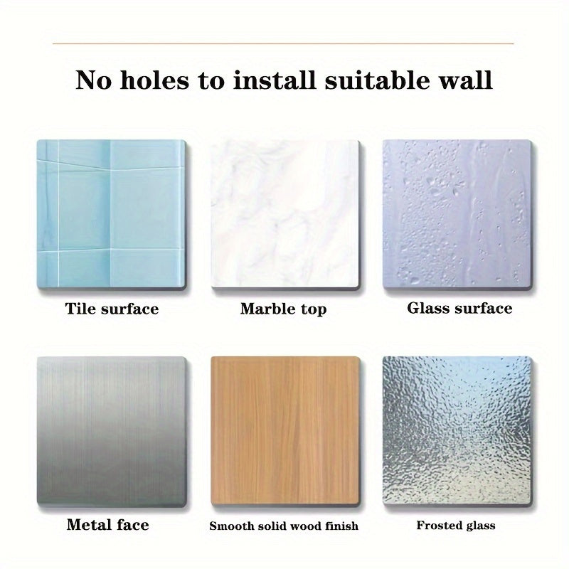 Soporte de utensilios de cocina de pared con ganchos, organizador de metal y plástico sin taladro