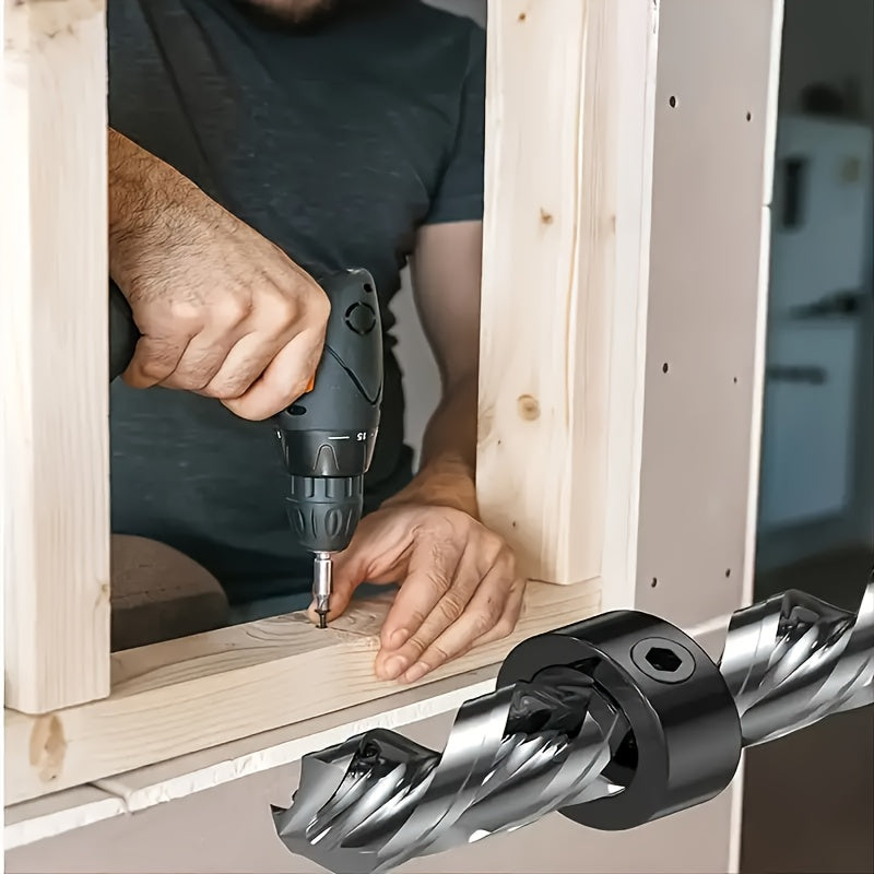 9PCS Adjustable Drill Depth Stop Rings with Allen Wrench for Metal Drilling