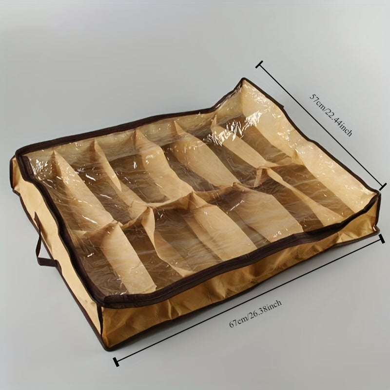 Пластиковая коробка для обуви с 12 отделениями, пылезащитный и влагозащитный контейнер для хранения