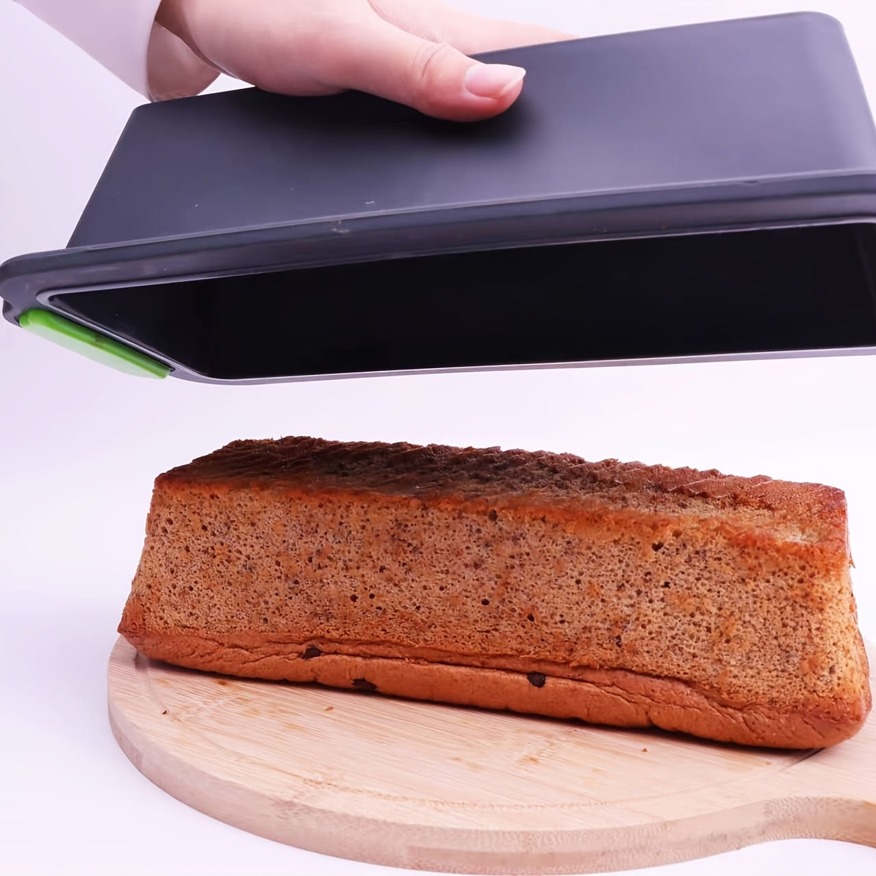 Yog‘ochsiz silikon kek qoliplari, to‘rtburchak pishirish asbobi, BPAsiz, issiqlikka chidamli