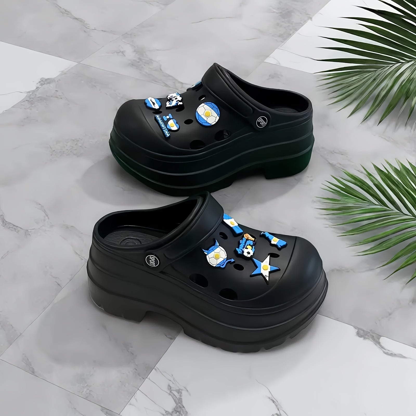 Women's Summer Wooden Sole Shoes Non-slip Hollow Beach Garden Sandals