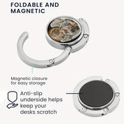 Compact Folding Angel Boy Handbag Hook for Travel and On-the-Go Use