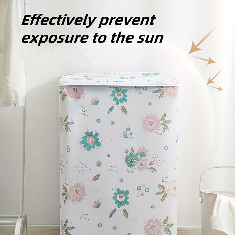 Cubierta de tela impermeable para electrodomésticos para lavadoras, funda antipolvo con diseño de tapa abatible