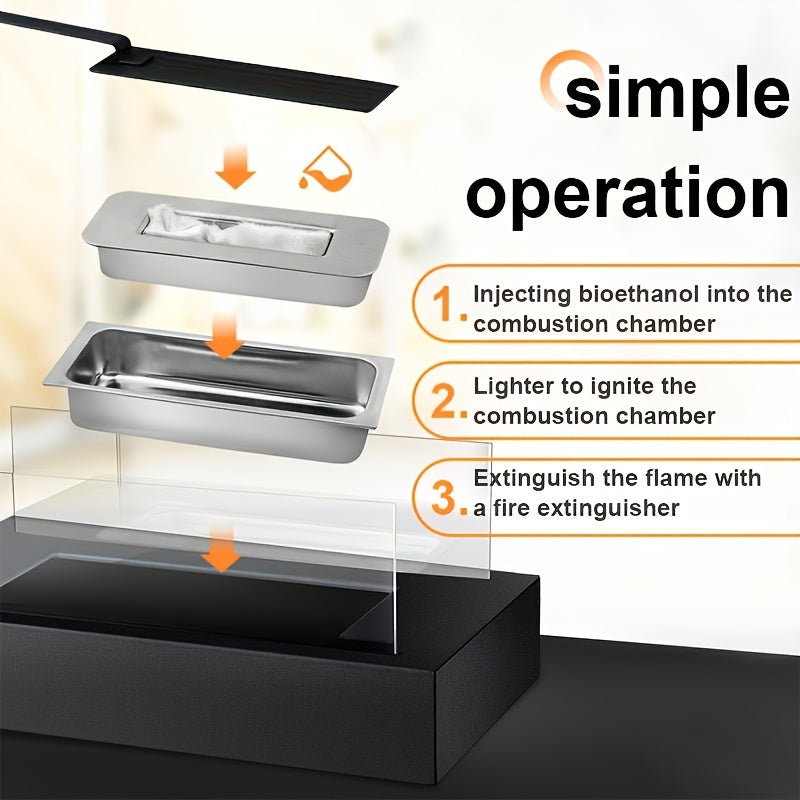 Portable Outdoor Alcohol Fireplace Lamp for Courtyard, Real Fire, Durable