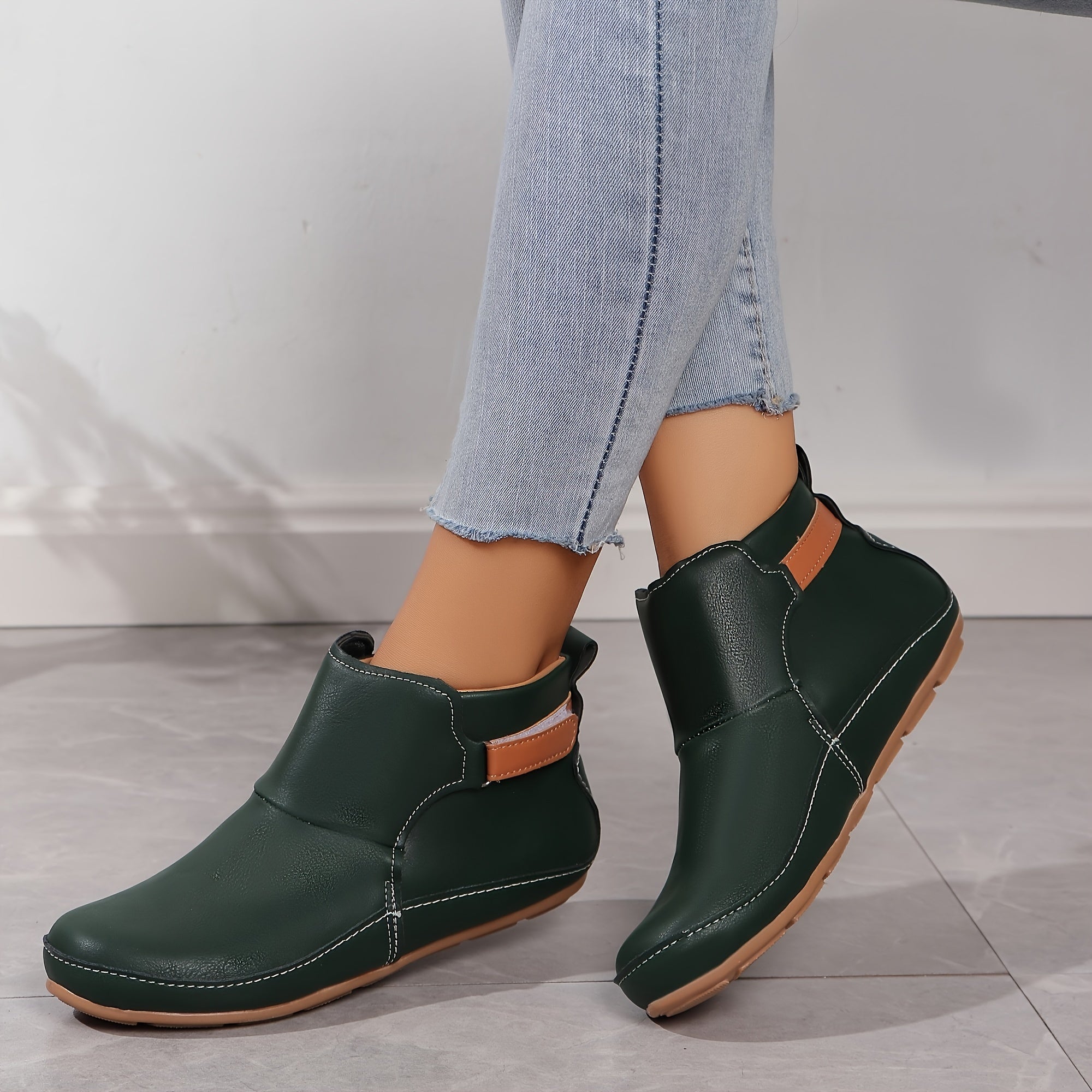 Women's Solid Color Casual Boots with Soft Sole and Platform