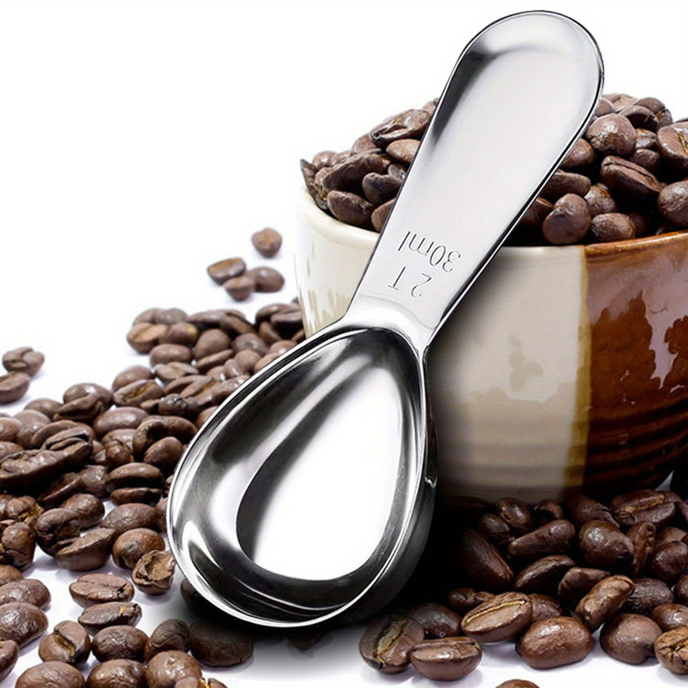 Stainless Steel Coffee Spoon Set with Scale and Measuring Spoons for Baking