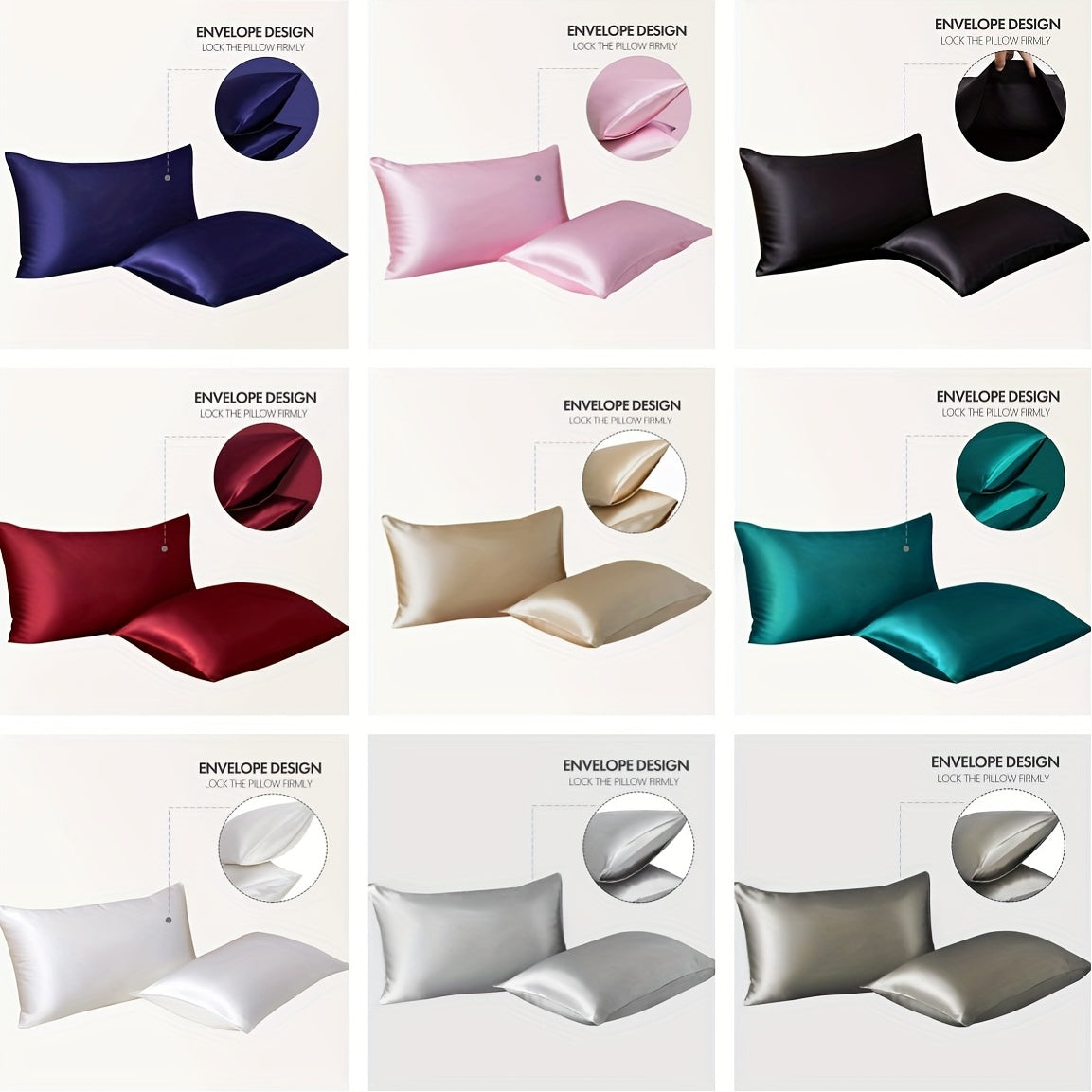 Satin Sheet Set 3 or 4 Piece Includes Fitted Flat Sheets and Pillowcases