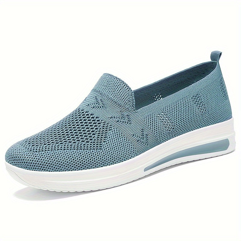 Ayollar uchun nafas oladigan slip-on sport poyabzali, yengil va kundalik yurish uchun mos