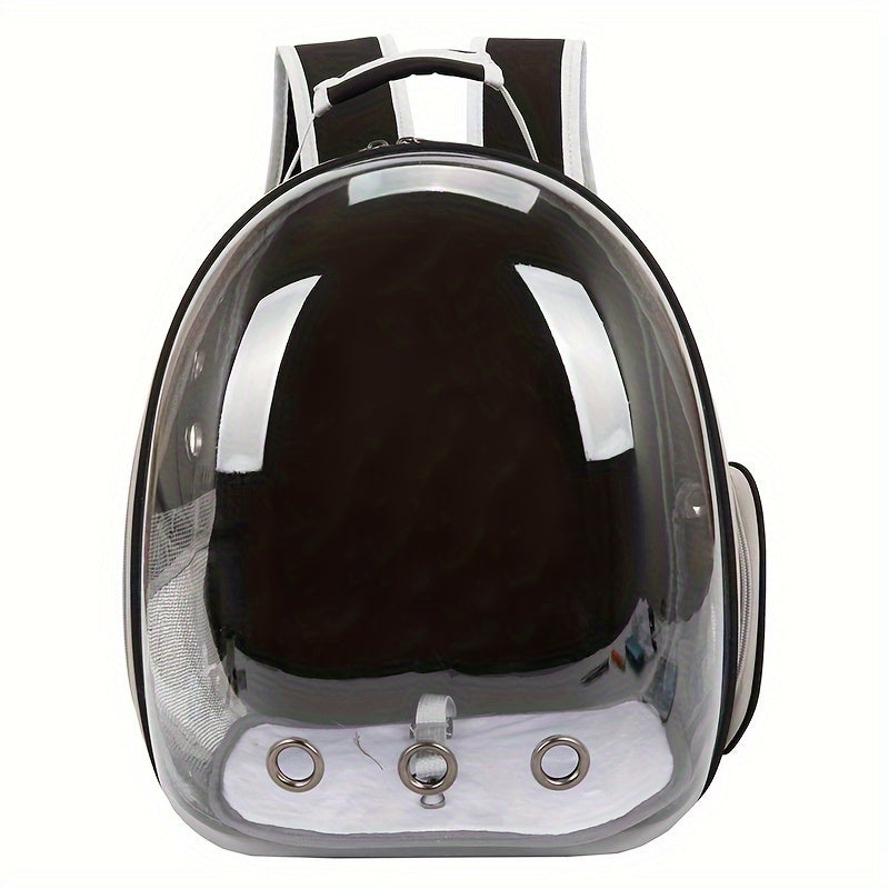 PVC Pet Carrier Backpack for Cats and Small Animals with Zipper Closure
