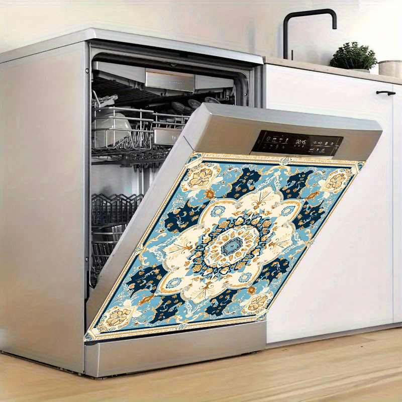 Turkiston Ko'k Vintage Qaynatgich Magnit Suv o'tkazmaydigan PVC Saroy uslubi 58.5x65 sm