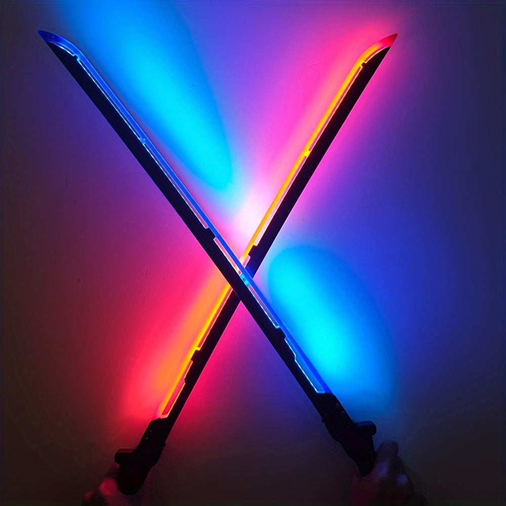 LED Illuminated Samurai Sword Replica 80cm Acrylic Cyberpunk Katana for Cosplay Party Photography