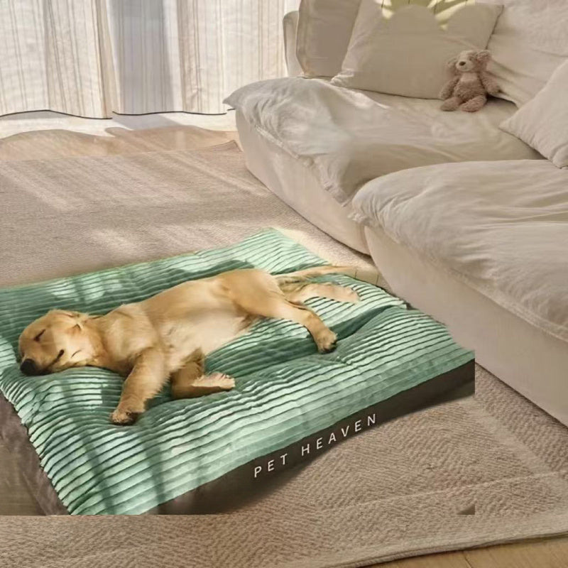 Orthopedic Dog Bed for Medium to Large Dogs All-Season Striped Removable Washable Cover Non-Skid Bottom