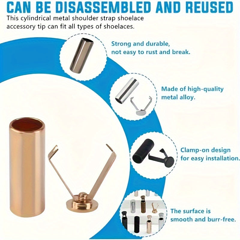 40pcs Metal Cord Locks for Shoes and Hoodies, Alloy, 4 Colors