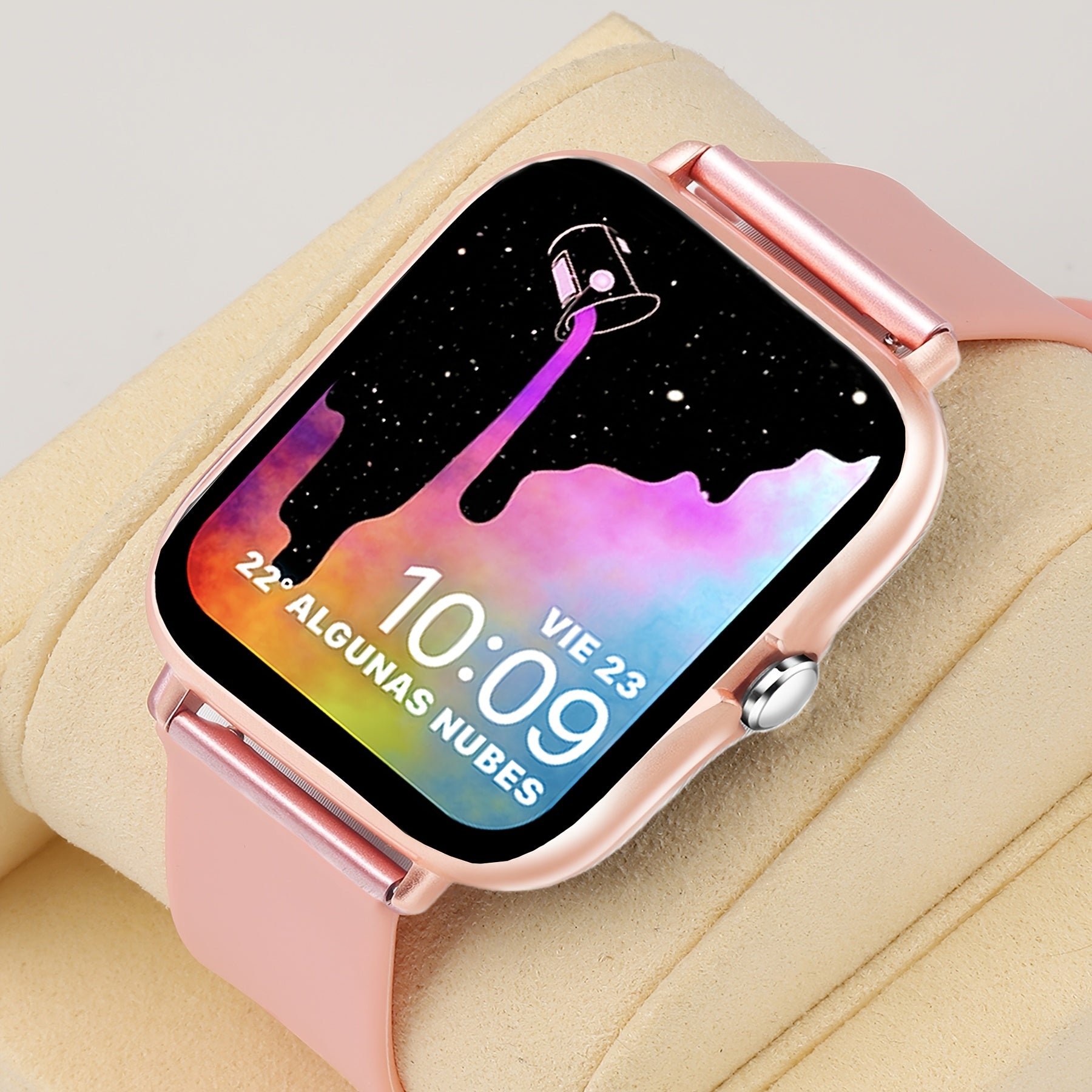 Smart Watch for Men and Women 4.34cm Metal Body Fitness Tracking Calls Music Control Compatible with iPhone Android