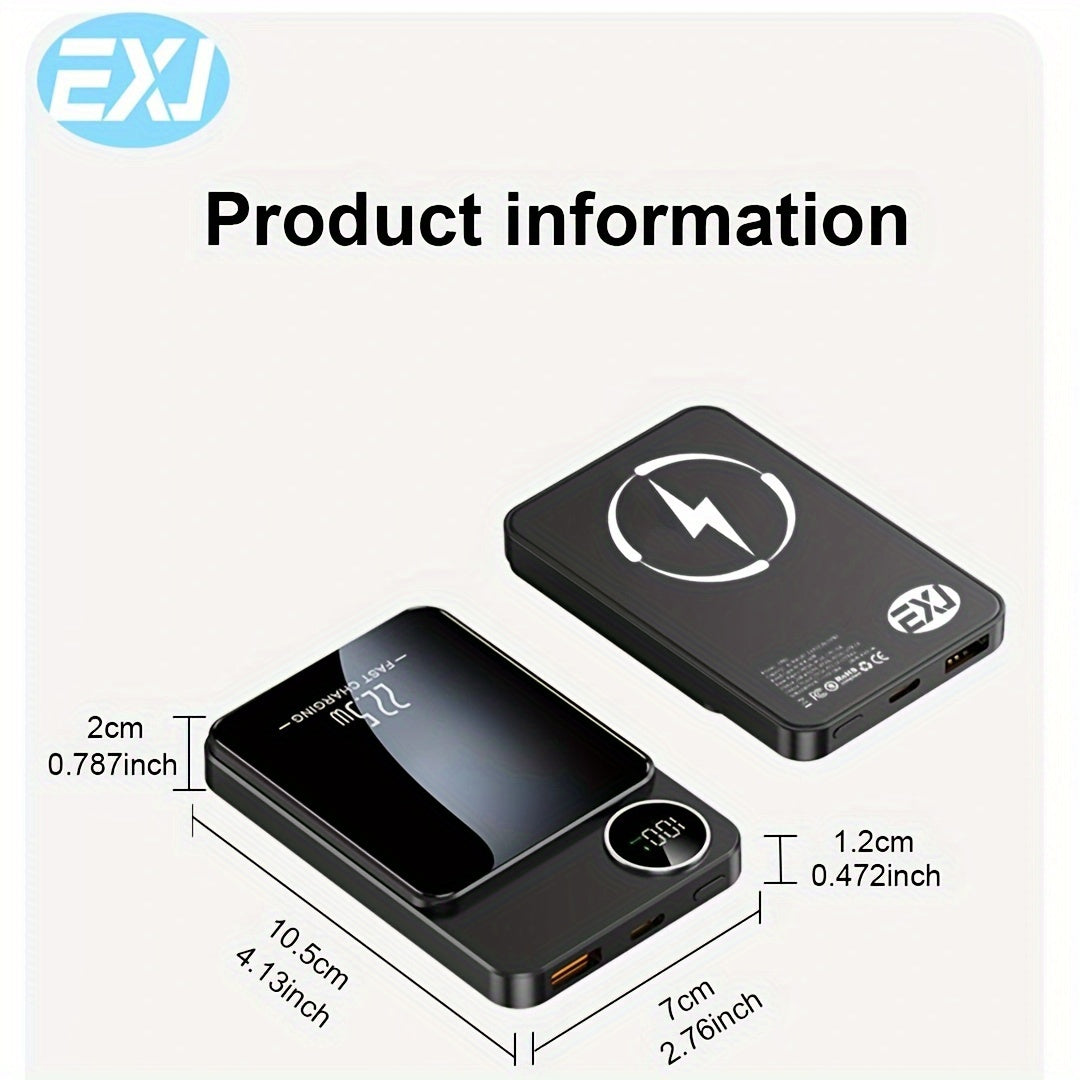 10000mAh Power Bank with Fast Charging Wireless Charging and LED Display for iPhone and Devices