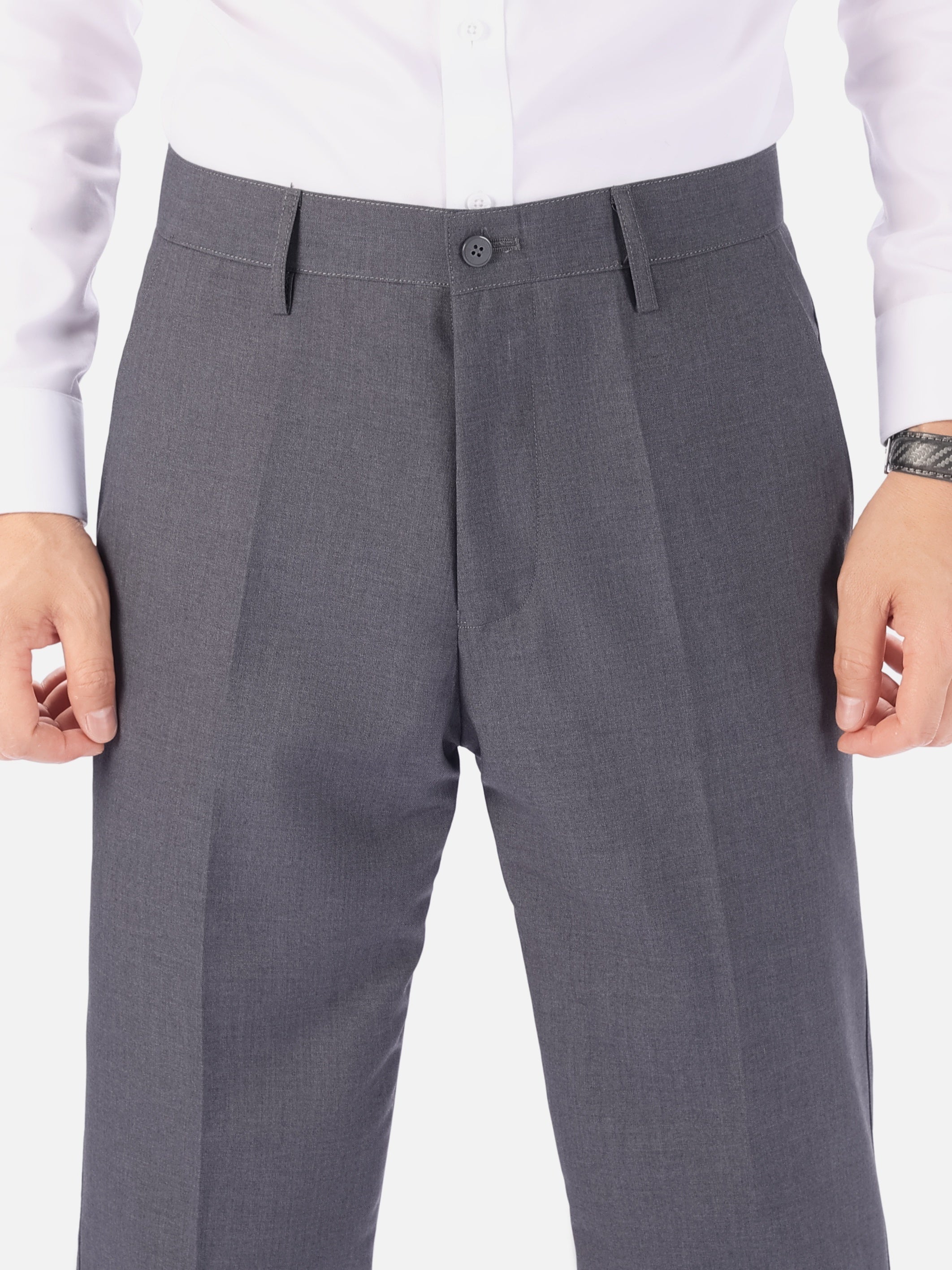 Kattalar va nafis rasmiy kiyim uchun erkaklar uchun plussiz qattiq kostyum shimlari.