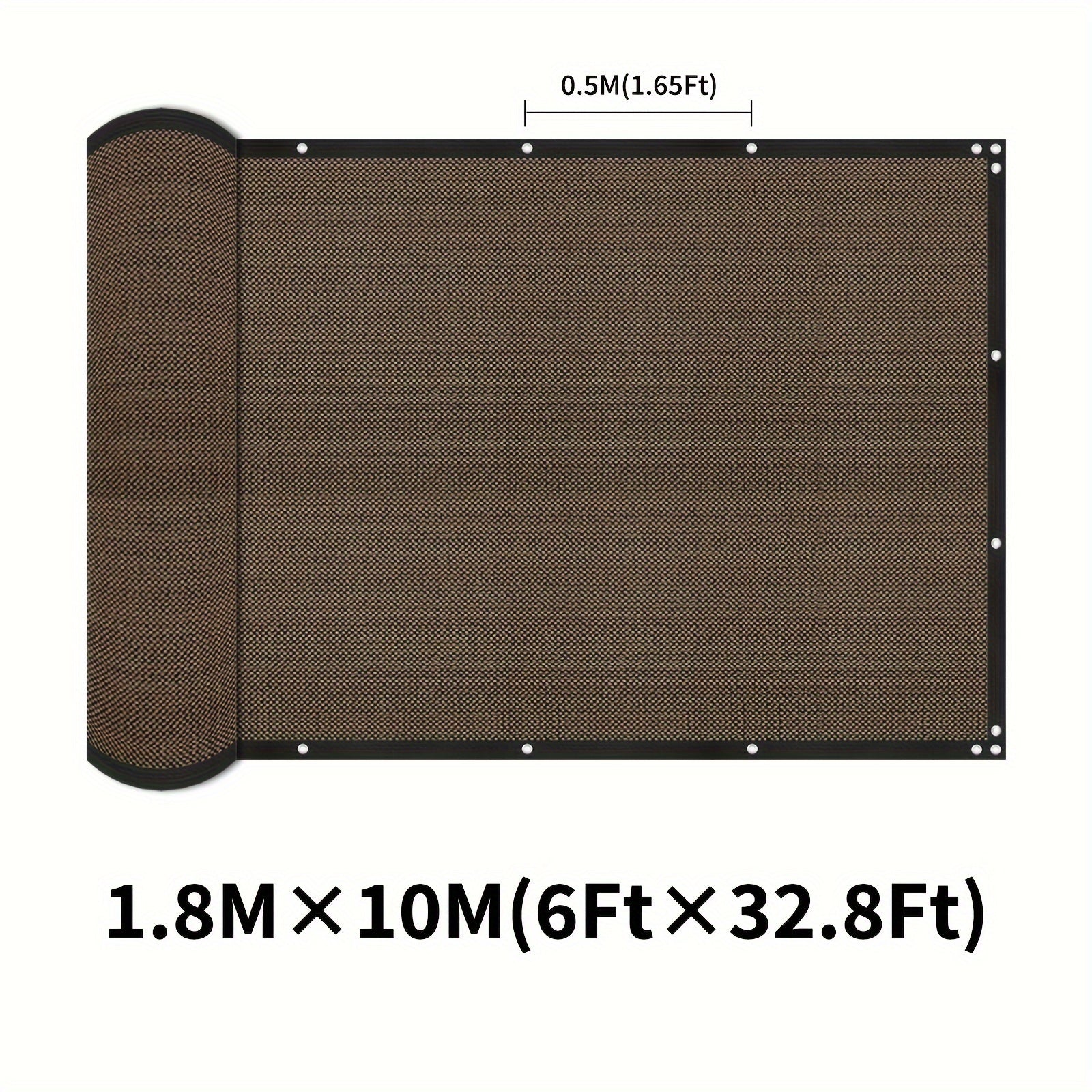 6-Foot Heavy Duty Privacy Fence Screen for Garden UV Protection Windproof Brown