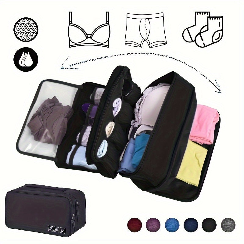 Lightweight Zipper Organizer Set for Travel with Multiple Pockets for Clothing and Accessories