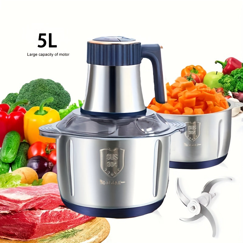 Molinillo de carne eléctrico de acero inoxidable con capacidad de 5L para carne, verduras, frutas y frutos secos