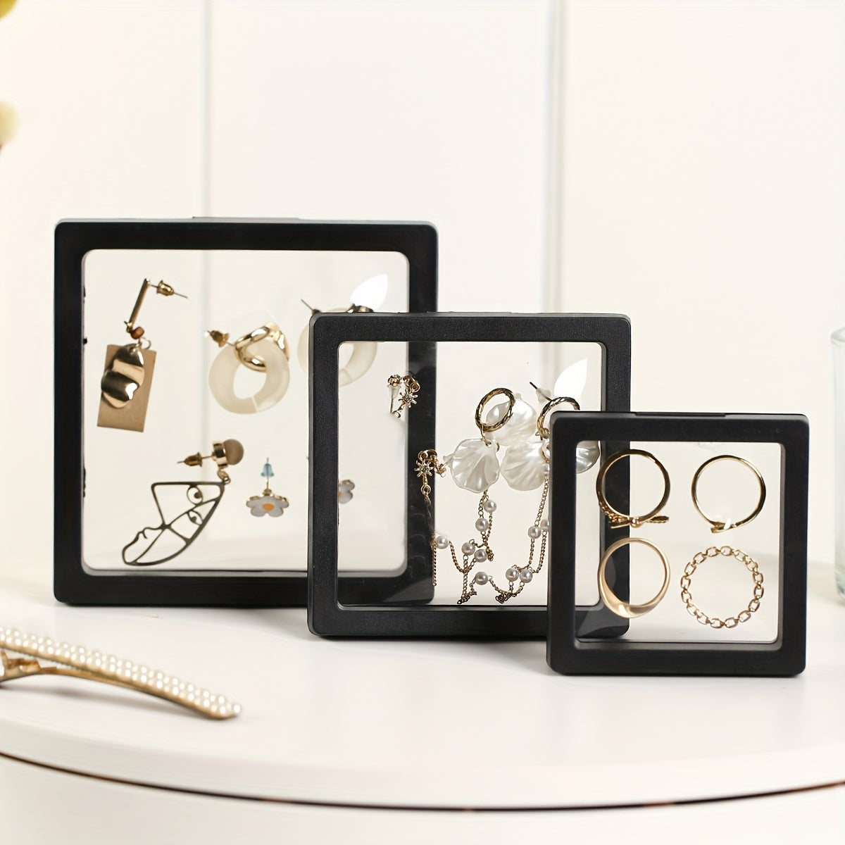 Jewelry Storage Box Set of 10 Dustproof Oxidation-Resistant with PE Film Packaging