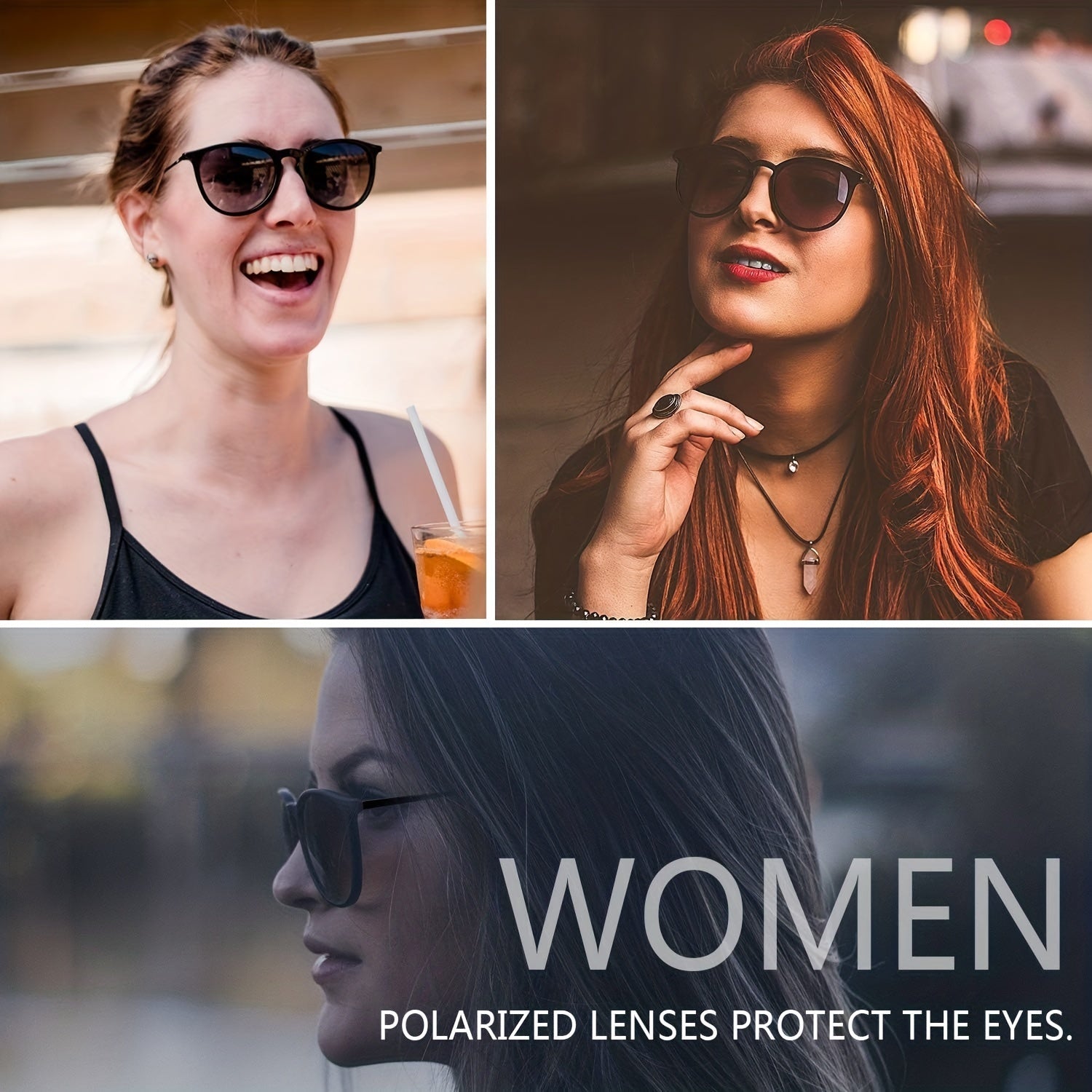 Gafas de sol redondas polarizadas unisex para conducir, playa, viajes, regalo